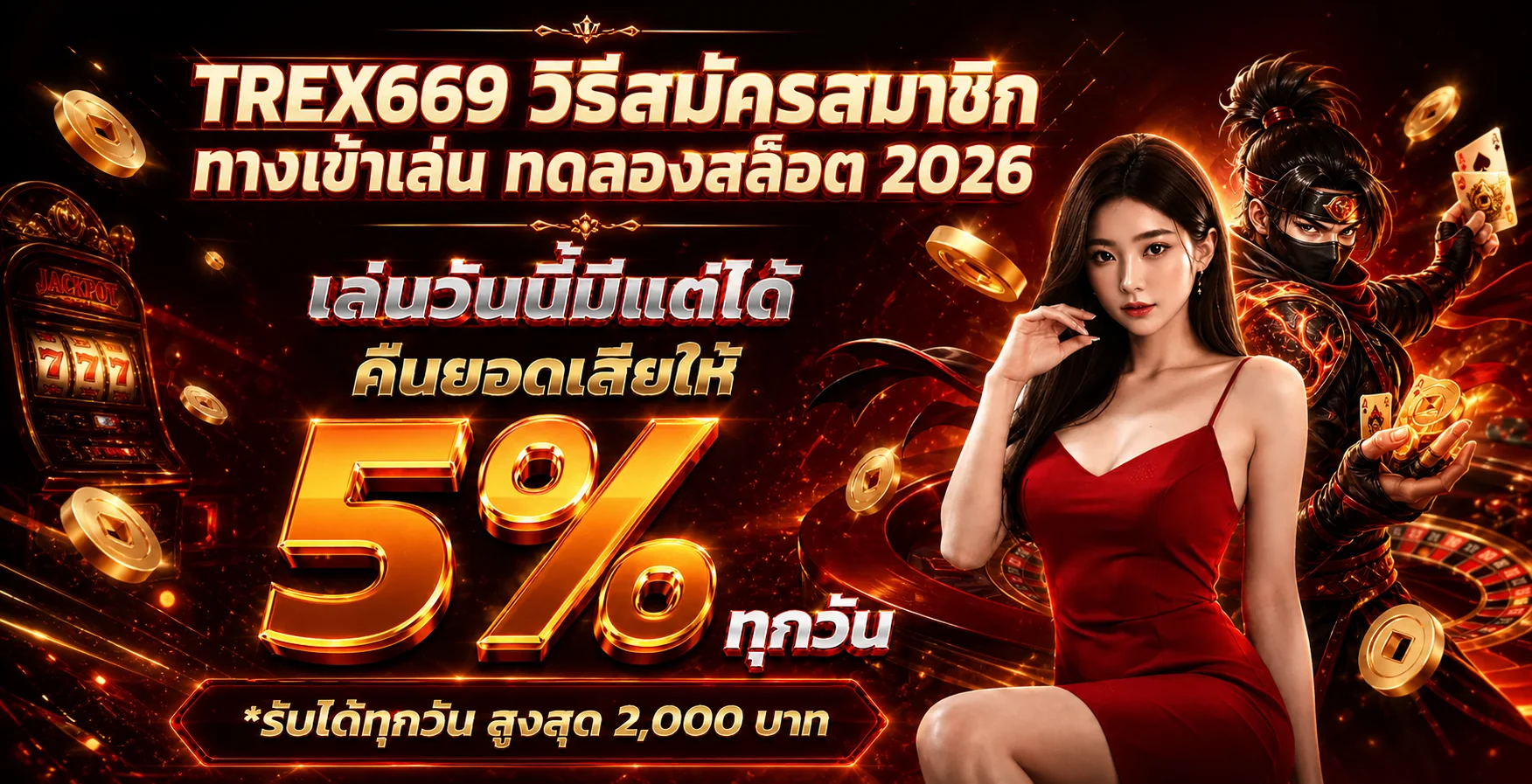 TREX669 วิธีสมัครสมาชิก ทางเข้าเล่น ทดลองสล็อต 2026